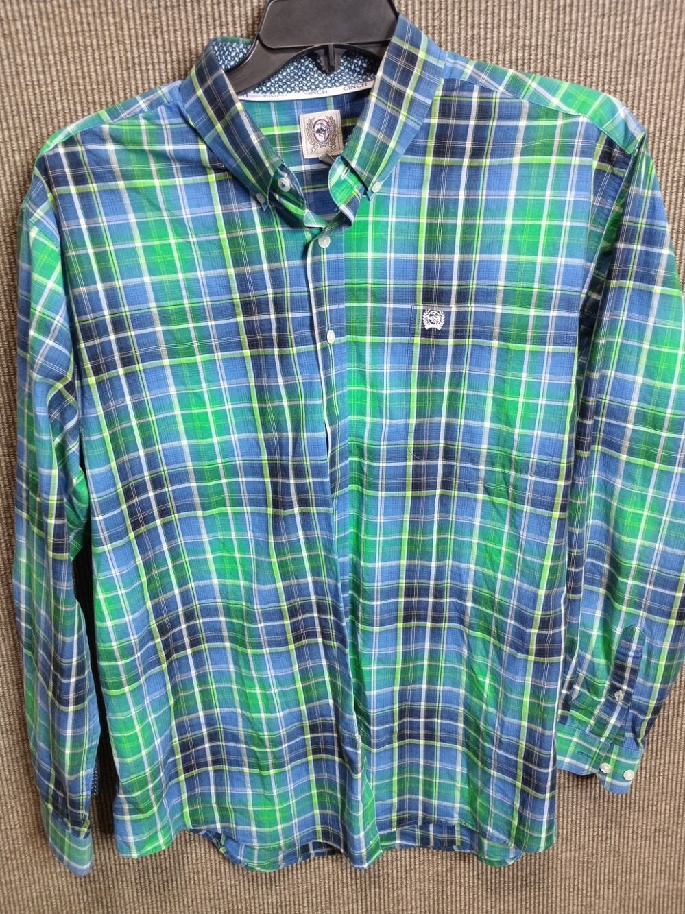 Cinch Button Up Large Mens